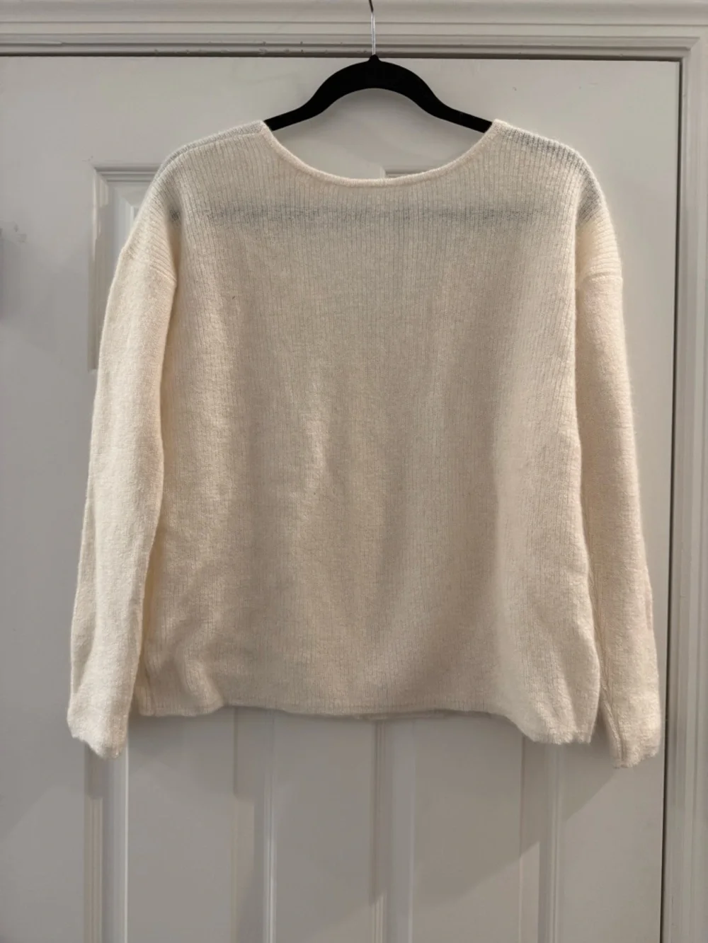 Sezane Barry Cardigan Ecru Cream Mohair Alpaca Button Front Sweater Small - Picture 8 of 11